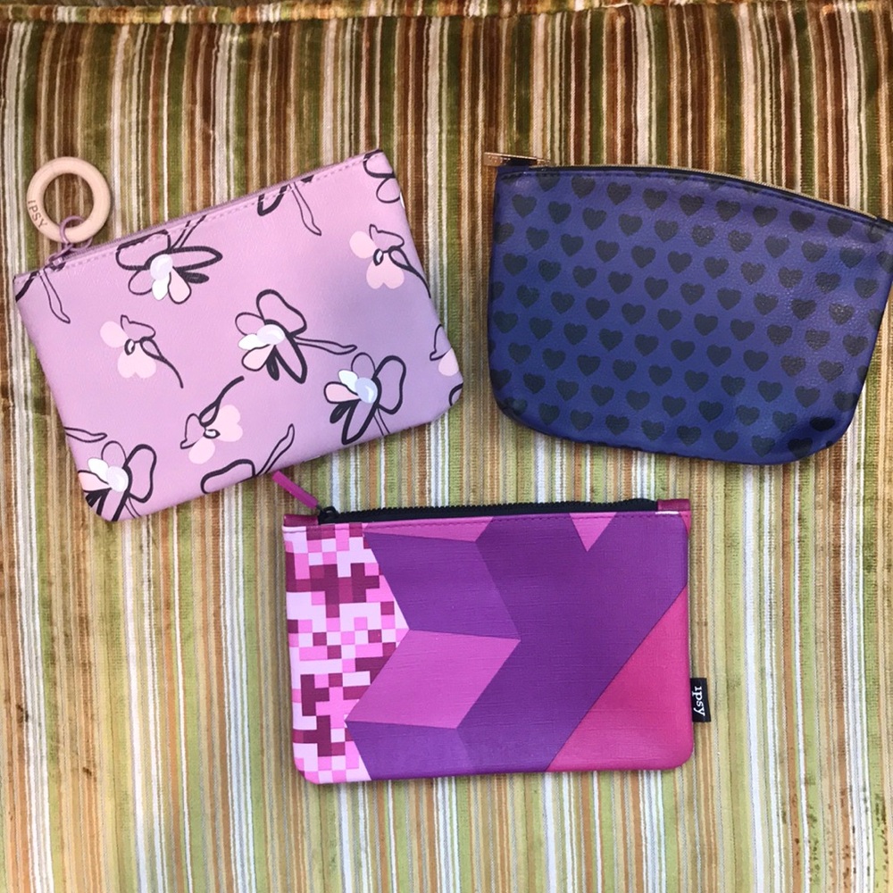 NWOT Ipsy Cosmetic Bags 3 for $10